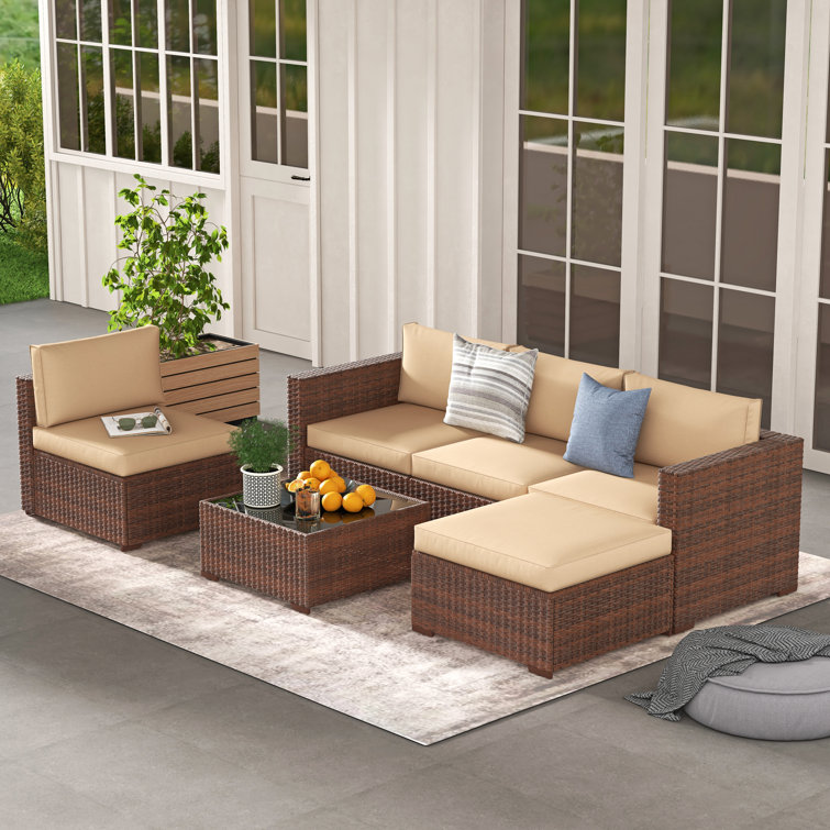 Rattan sectional sale